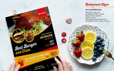 Přizpůsobitelné šablony letáků pro restaurace pro maximální dopad