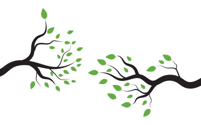 Tree branch vector illustration design template