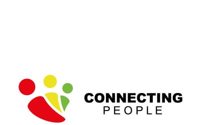 Creative People Connect Logotyp. Minimal Together Unity Logo Diversity