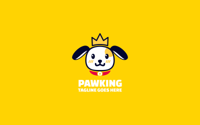 Logo mascotte semplice Pawking