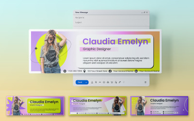 Modello di intestazione e-mail sfumato