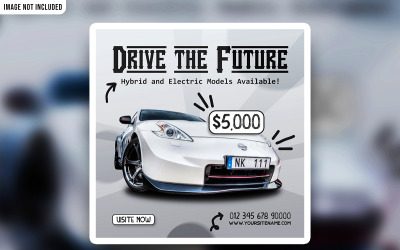 Modello PSD promozionale per social media per auto creative