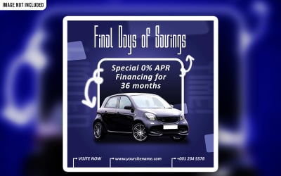 Modern Car rent Social Media Promotional PSD Banner Template