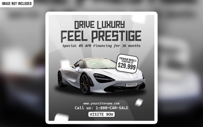 Plantilla de banner PSD promocional para redes sociales de venta de automóviles modernos