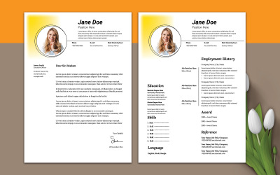 Professionelles 3-seitiges Lebenslauf-/CV-Vorlagenlayout