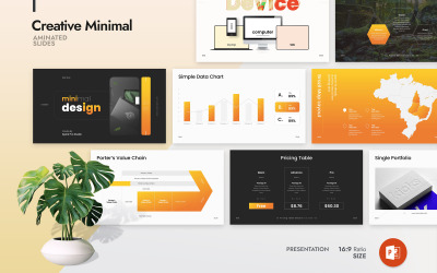Шаблон креативной минимальной презентации