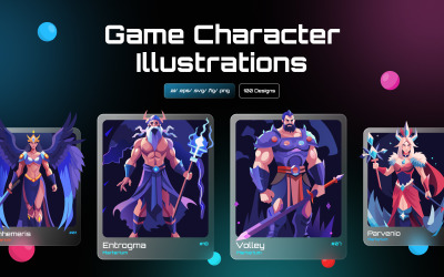 Illustrationer av spelkaraktärer