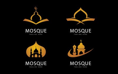 Logo-Vorlage für Moscheen, kreatives Symbol für islamisches Konzeptdesign 14