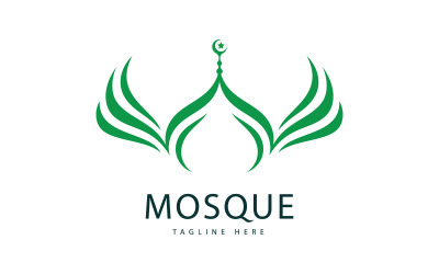 Moschee-Logo-Vorlage, islamisches Konzeptdesign, kreatives Symbol 2
