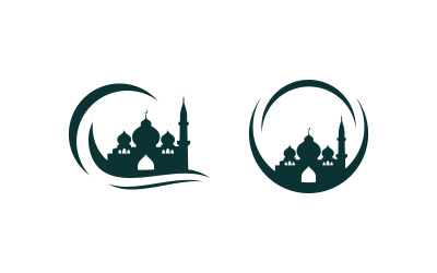 Moschee-Logo-Vorlage, islamisches Konzeptdesign, kreatives Symbol 3