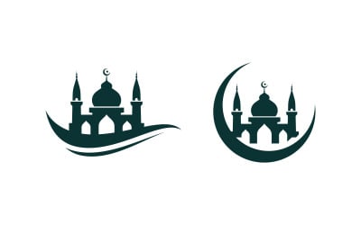 Moschee-Logo-Vorlage, islamisches Konzeptdesign, kreatives Symbol 8