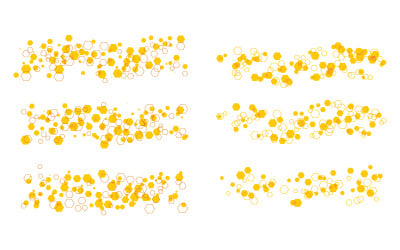 Scatter Hexagon illustration of Bee vector design template