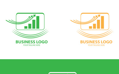 A Business growth logo with chart for your business and company brand identity