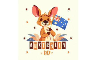 Australiens dagbakgrund med känguru