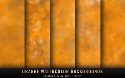 Dark Orange Watercolor Backgrounds