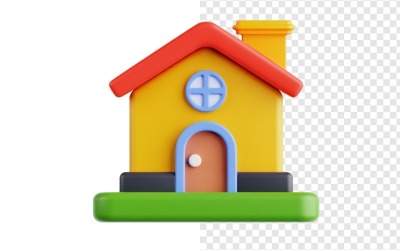 3D Icon Cute Home User Interface Animation
