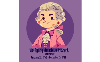 Mozart Icon Elements Illustration