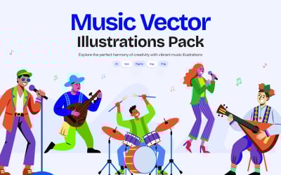 Music Vector Illustration Set