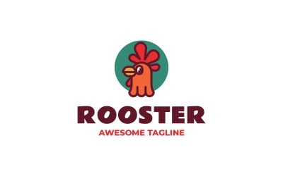 Rooster Simple Mascot Logo 12