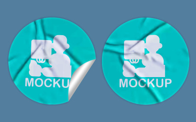 Sticker Mockup PSD Template