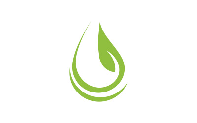 Water drop with leaf eco Logo Template vector illustration design v.3