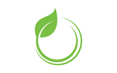 Ağaç yaprağı ekolojisi, vegan konsept element vektör logo tasarım şablonu v.2