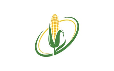 Agriculture corn vector icon logo design template v.5