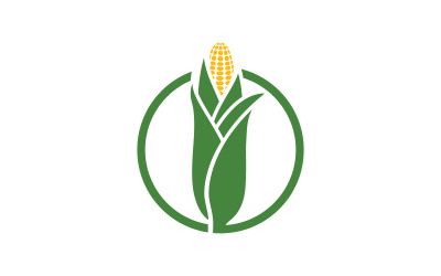 Agriculture corn vector icon logo design template v.6