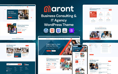 Aront - IT řešení &amp;amp; Business Consulting Service Téma WordPress