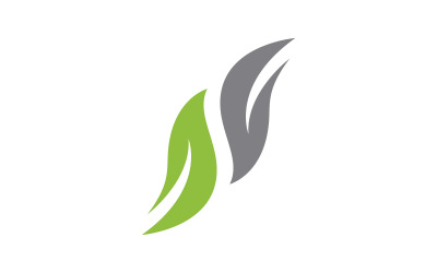 Loghi di albero verde foglia ecologia natura vegano concetto elemento vettore v.7
