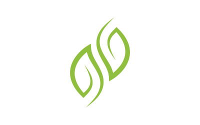 Logo&amp;#39;s van groene boom blad ecologie natuur veganistisch concept element vector v.9