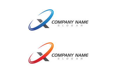 Modèle de logo lettre X Faster Concept vector icon illustration design v.3
