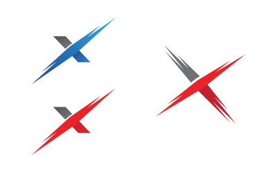 Modèle de logo lettre X Faster Concept vector icon illustration design v.4