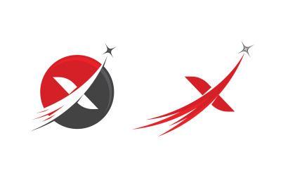Modèle de logo lettre X Faster Concept vector icon illustration design v.7