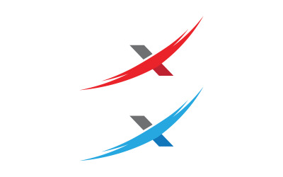 Modèle de logo lettre X Faster Concept vector icon illustration design v.8