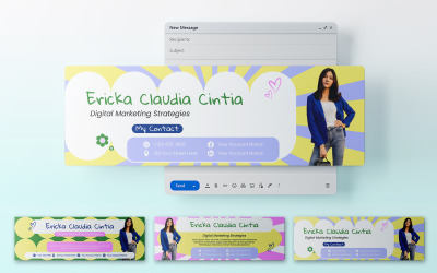 Modello di intestazione e-mail giocoso