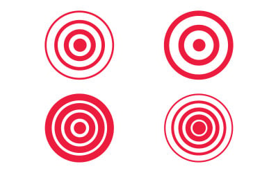 Target dart business growth goal Vector icon illustration design template v.1