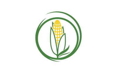 Tarım mısır vektör simgesi logo tasarım şablonu v.3