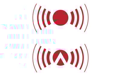 Zábavní událost Reproduktor vlny vektorové Šablona návrhu s logem ilustrace