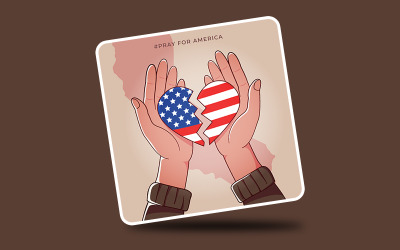 California - Template to Pray for America suitable for Social Media