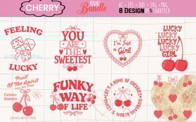Cherry Valentine SVG Bundle