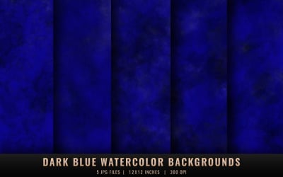 Dark Blue Watercolor Backgrounds