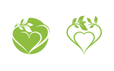 Ecologie natuur veganistisch concept Logo&amp;#39;s van groene boom blad element vector v.1