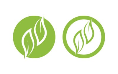 Ecologie natuur veganistisch concept Logo&amp;#39;s van groene boom blad element vector v.4