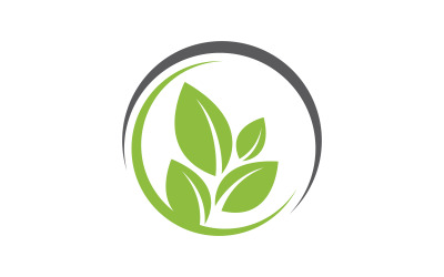 Ecologie natuur veganistisch concept Logo&amp;#39;s van groene boom blad element vector v.5