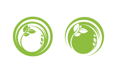Ecology nature  vegan concept Logos of green Tree leaf element vector v.3