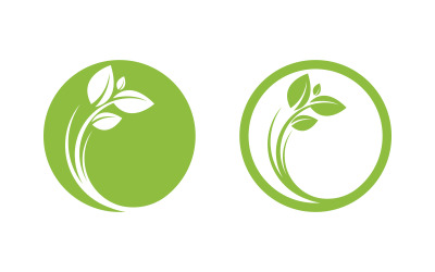 Ecology nature  vegan concept Logos of green Tree leaf element vector v.6