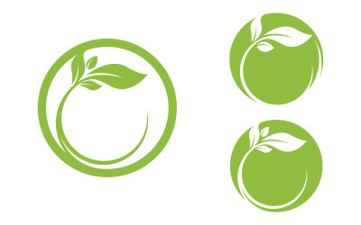 Ecology nature  vegan concept Logos of green Tree leaf element vector v.7