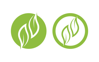 Ekologia natura weganizm koncepcja Loga zielonego drzewa liść element wektor v.4