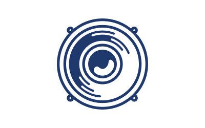 Plantilla de diseño de logotipo de estudio de música de entretenimiento de Speaker Waves v.1